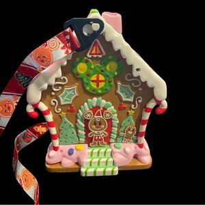 Disney Gingerbread House Holiday Decor - Brown, Red, Green, White